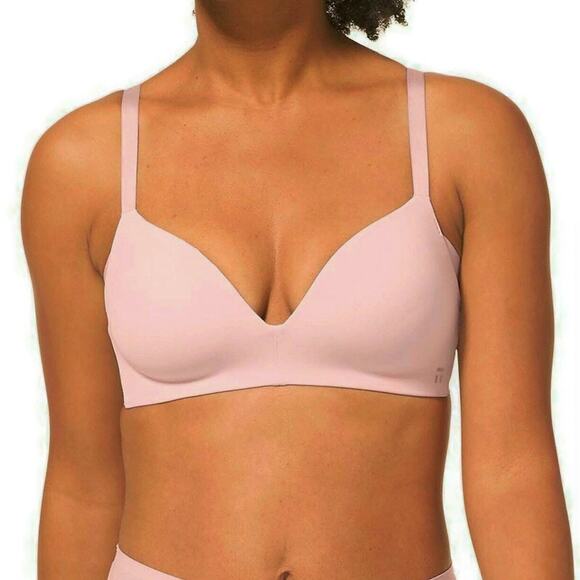 NEW Tommy John Comfort Smoothing Lightly Lined Wireless Bra 38C Peachskin Pink - Picture 7 of 8